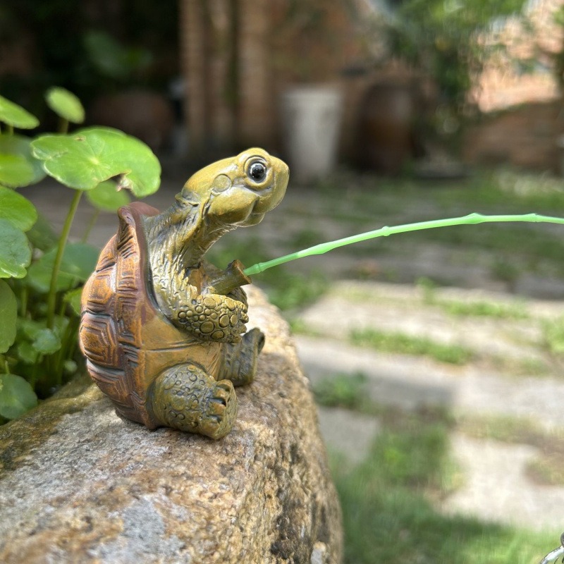 Fish Aquarium Home - Schildkröten-Aquarium-Dekoration, kreativer chinesischer Felsen-Wasserspender, Fischteich, Hoflandschaftsdekoration